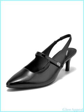 Womens Kitten Heel Slingback Pumps Memory Foam Comfort Shoes